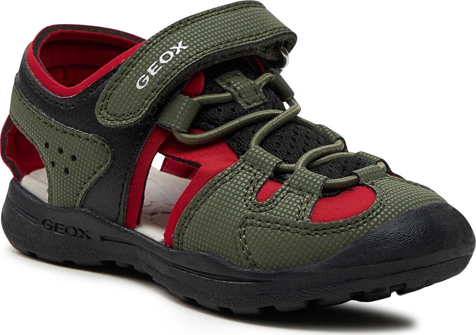 Sandály Geox J Vaniett Boy J455XA 015CE C3267 M Military/Red