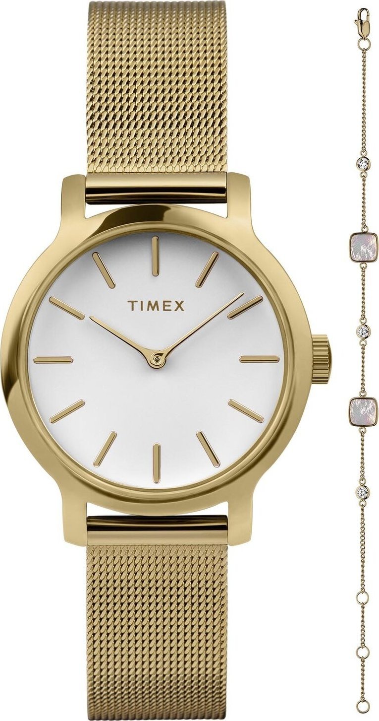 Sada hodinek a náramek Timex Transcend TWG063900 Gold/Gold