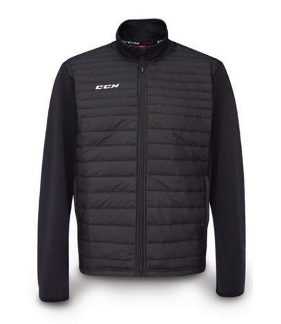 CCM Bunda Team Quilted Jacket SR, Senior, XS, černá