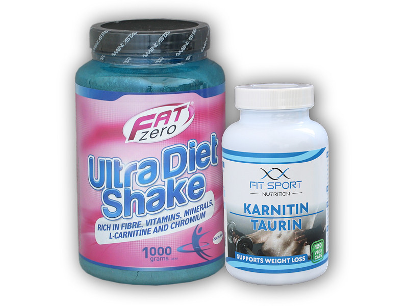 FitSport Nutrition Karnitin Taurin 120cp + Ultra diet 1000g Varianta: - banán