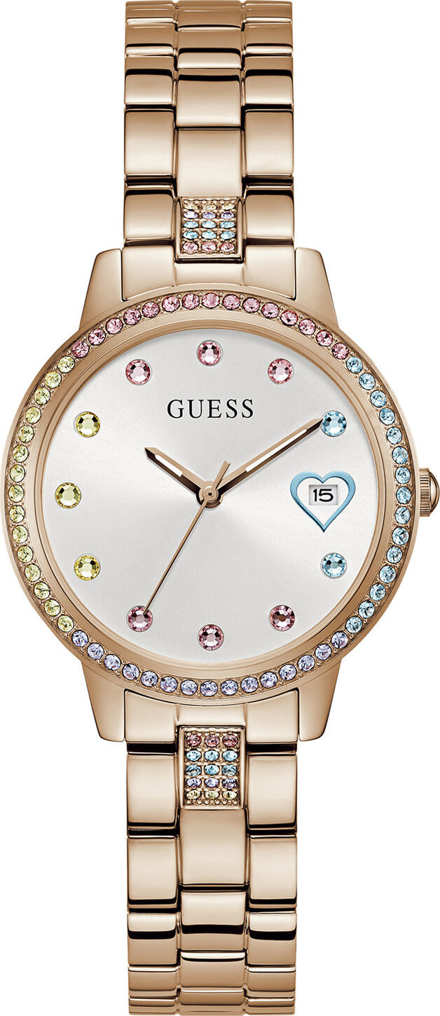 Hodinky Guess Three Of Hearts GW0657L3 ROSE GOLD/ROSE GOLD