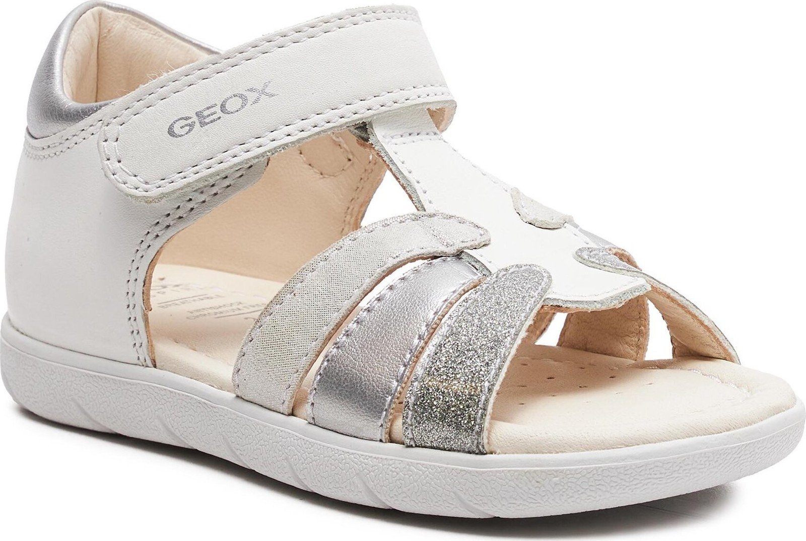 Sandály Geox B Sandal Alul Girl B451YC 085MA C0007 S White/Silver