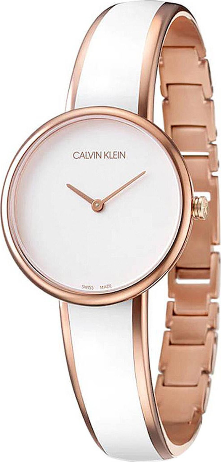 Hodinky Calvin Klein Bangle Adjustable K4E2N616 White/Gold