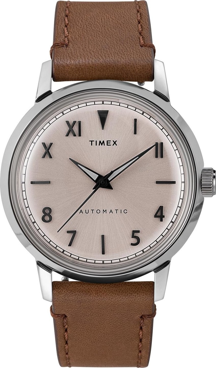 Hodinky Timex Automatic Silver/Brown