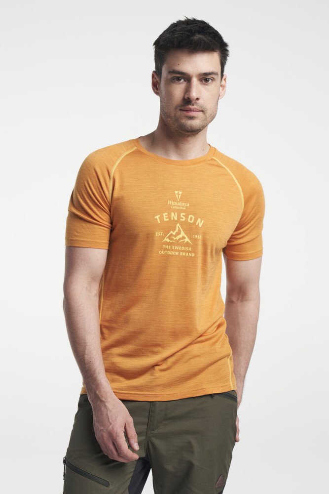 TENSON Himalaya Wool Tee M tmavě oranžové, L