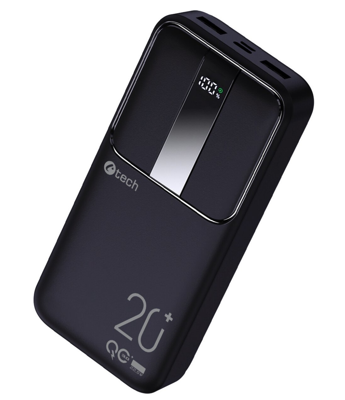 C-tech powerbanka, Li-Pol, 22,5W, 20000mAh, černá - PBPD-20