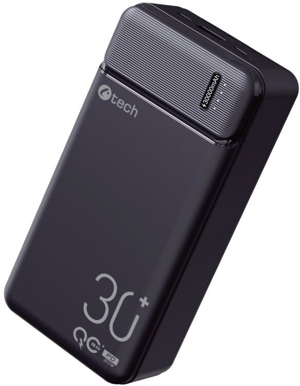 C-tech powerbanka, Li-Pol, 20W, 30000mAh, černá - PBPD-30