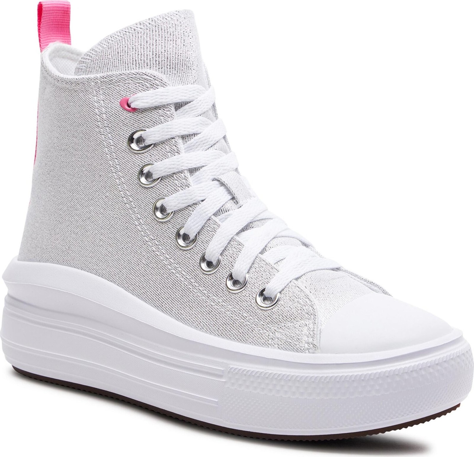 Plátěnky Converse Chuck Taylor All Star Move Platform Sparkle A06332C White/Oops Pink/White
