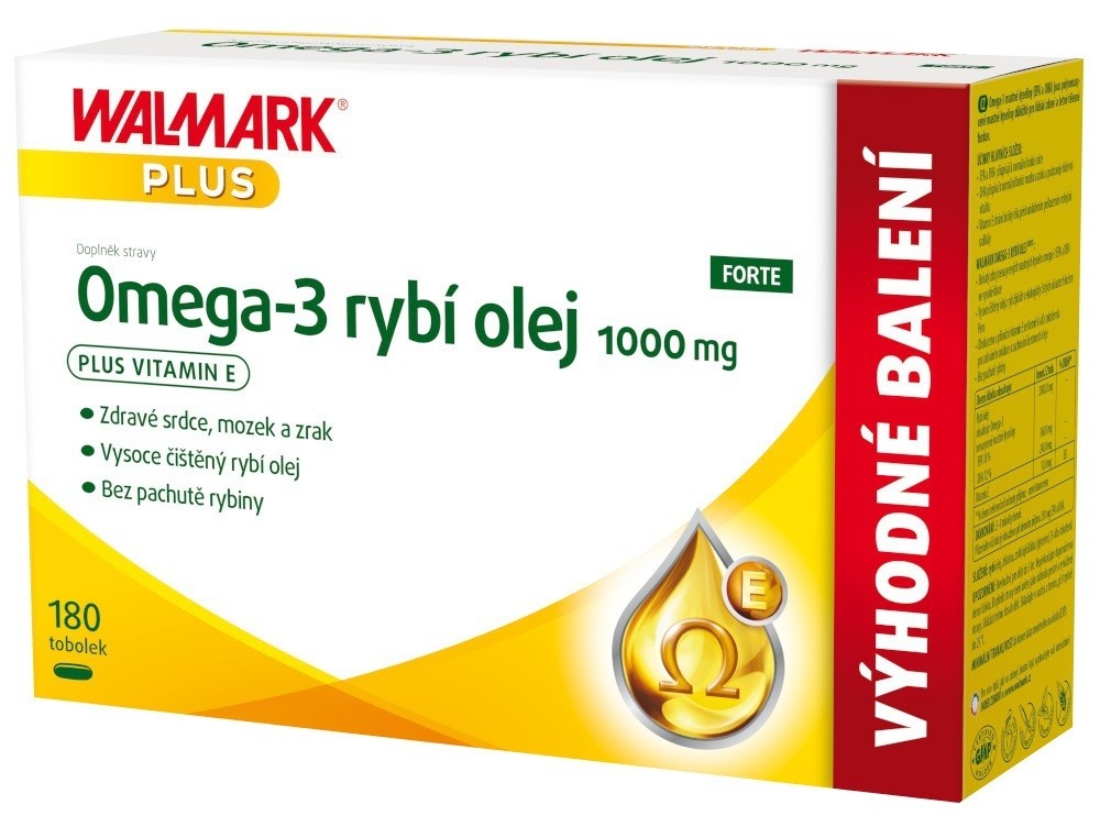 Walmark II. jakost Omega-3 rybí olej 1000mg tob.180