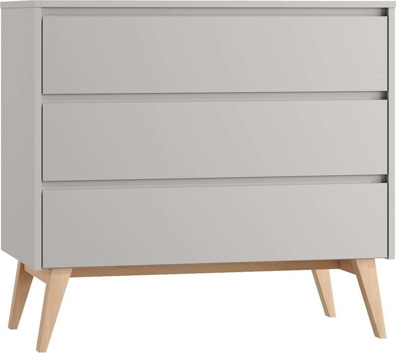 Šedá nízká dětská komoda 100x52,5 cm Swing – Pinio