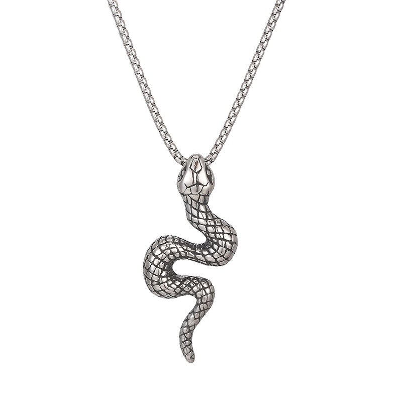 Royal Fashion pánský náhrdelník Had KP119295-KJX