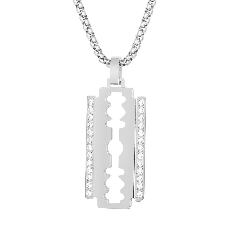 Royal Fashion pánský náhrdelník Žiletka KN230661-KFC