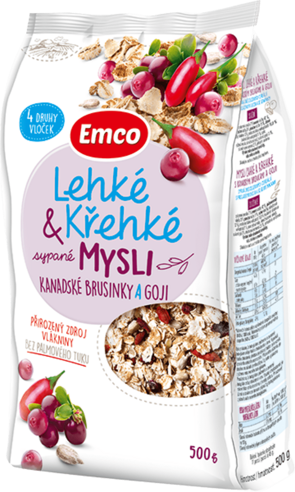 Emco Mysli Lehké a křehké - kanadské brusinky a goji 500 g