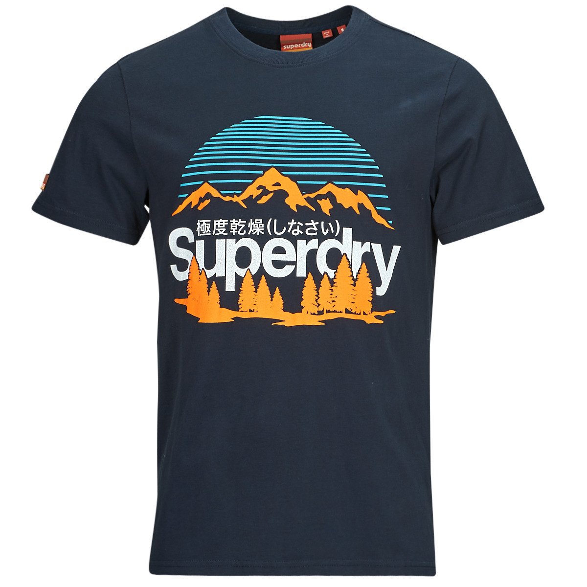 Superdry  GREAT OUTDOORS NR GRAPHIC TEE  Tmavě modrá