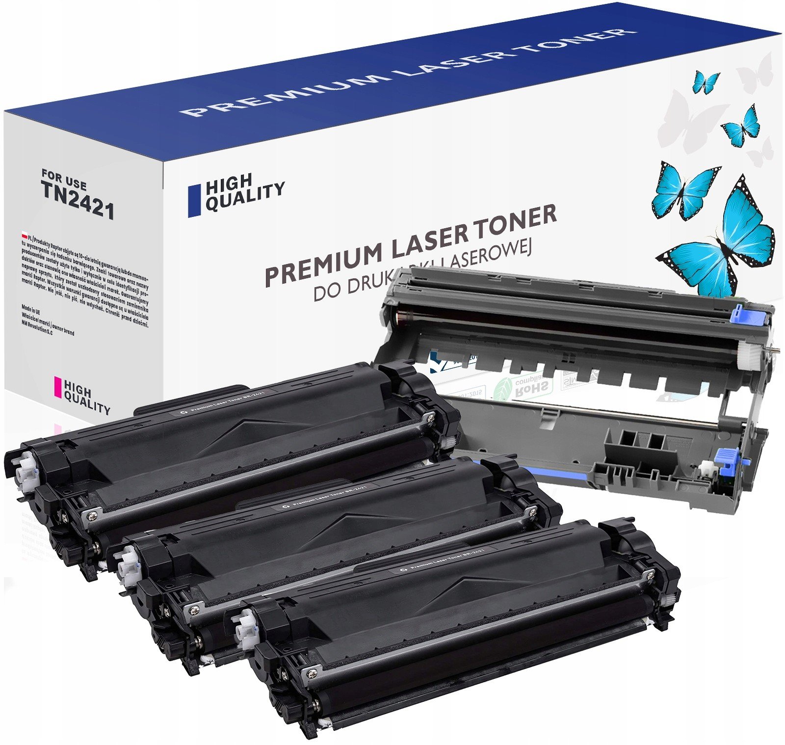 Sada náhradních náplní 3x Toner TN2421 1x Buben DR2401 tiskárny Brother