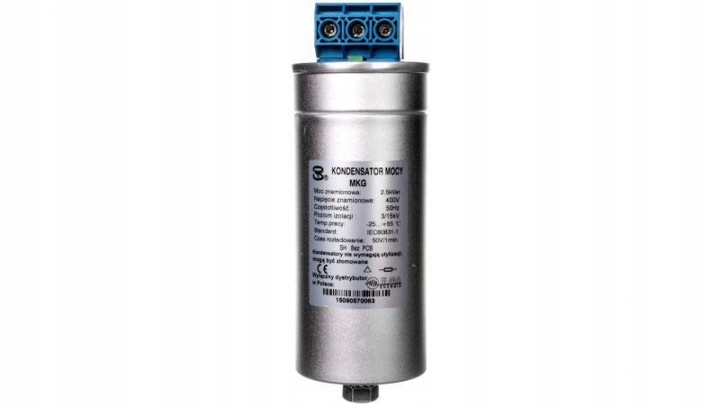 Plynové kondenzátory Mkg nízkého napětí 2,5Var 400V Kg MKG-2,5-400