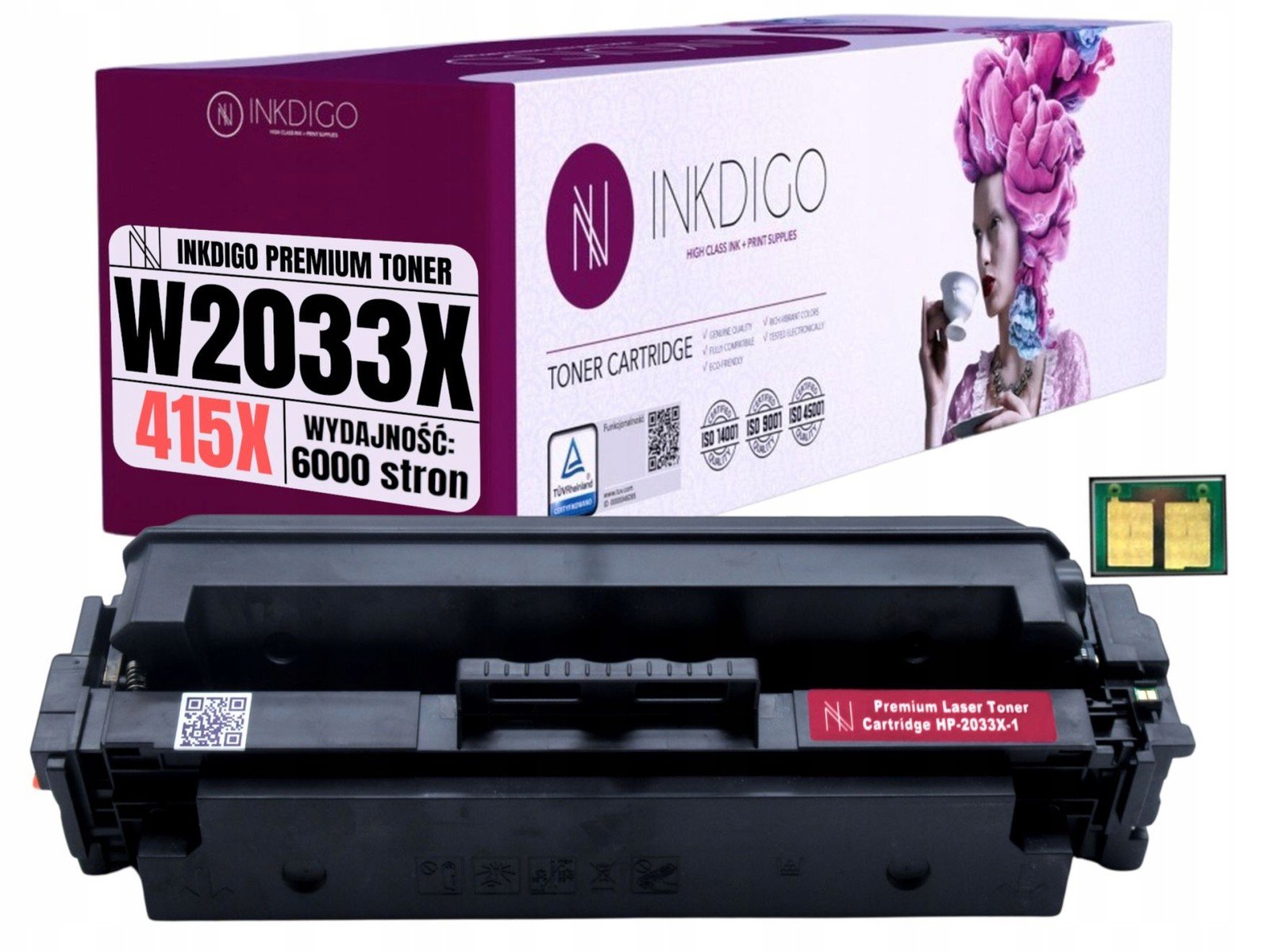 W2033X 415X Toner náhradní s Chipem pro tiskárnu Hp LaserJet M454 M479