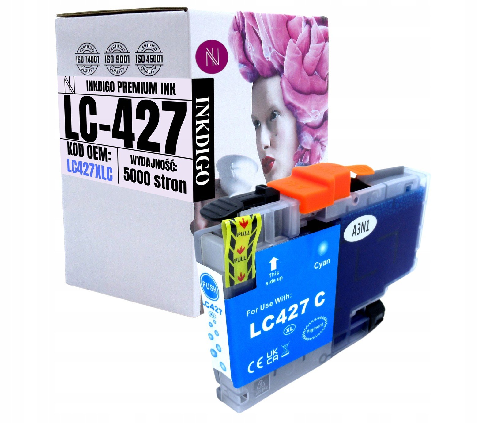 Náhrada Za LC-427XLC Inkoust Pro Tiskárnu Brother MFC-J5955DW J6955D J6959DW