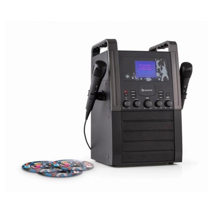Karaoke set Auna KA8P-V2 Pk Aux CD přehrávač 2 x mikrofon