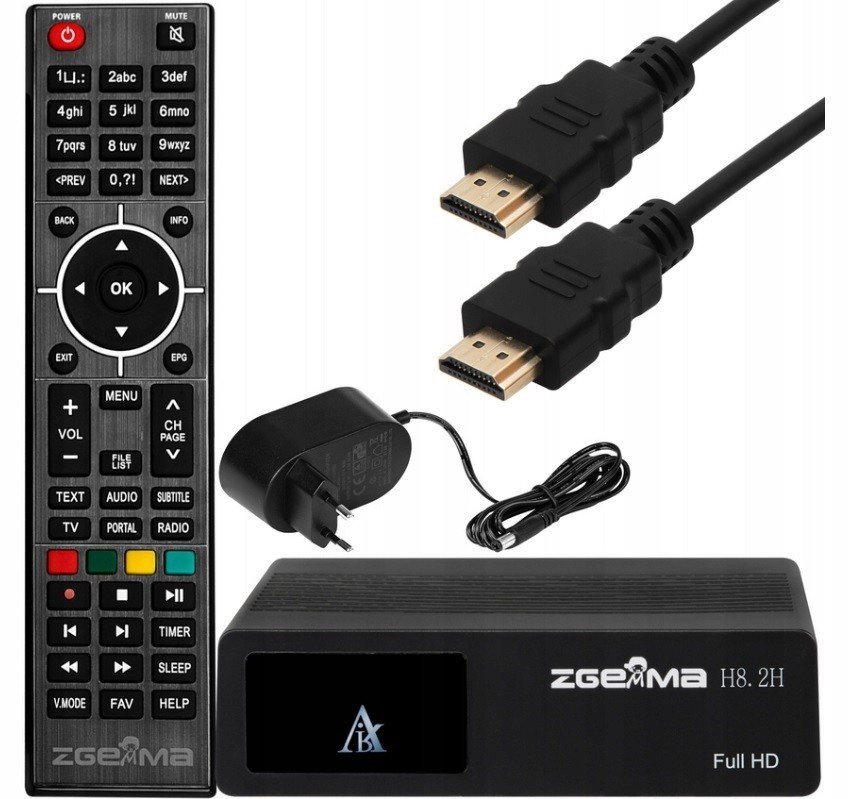 Tuner Zgemma H8.2H Dekodér Sat DVB-T2 Hevc ENIGMA2 E2 Wi-fi Adaptér