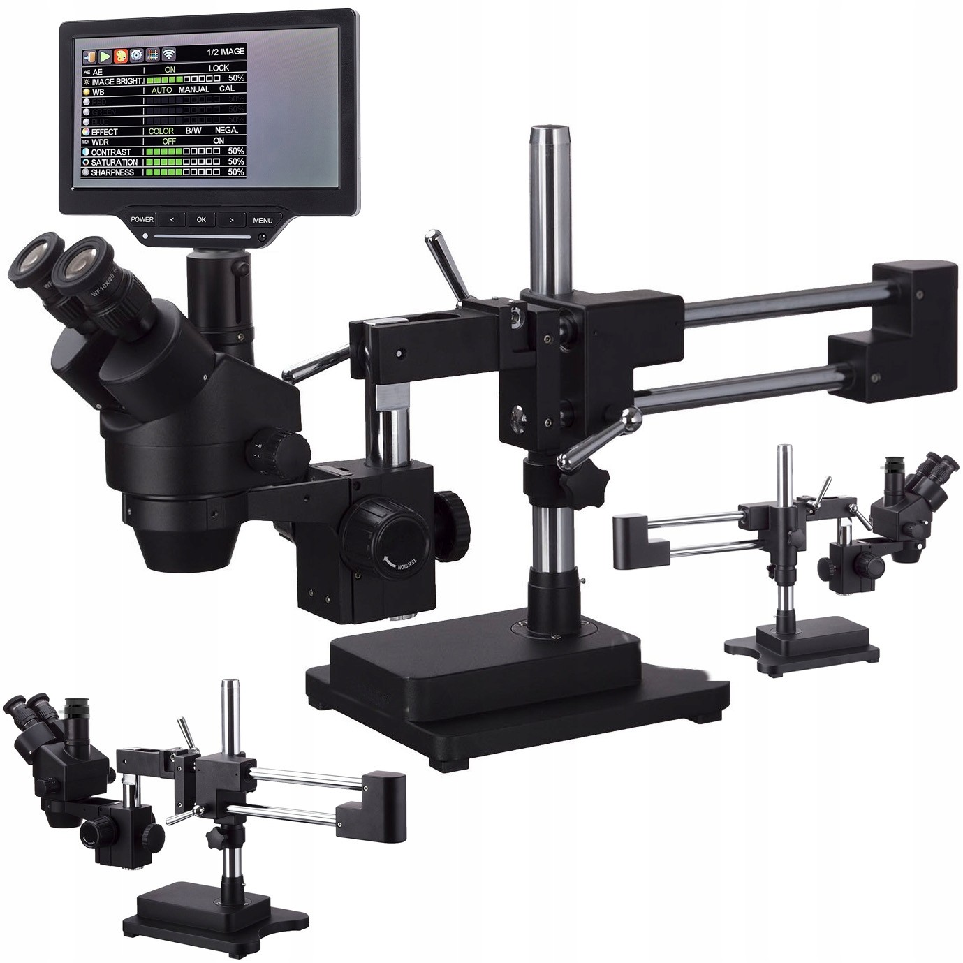 Optický Mikroskop Stereoskopický Monitor Kamera Set Techrebal