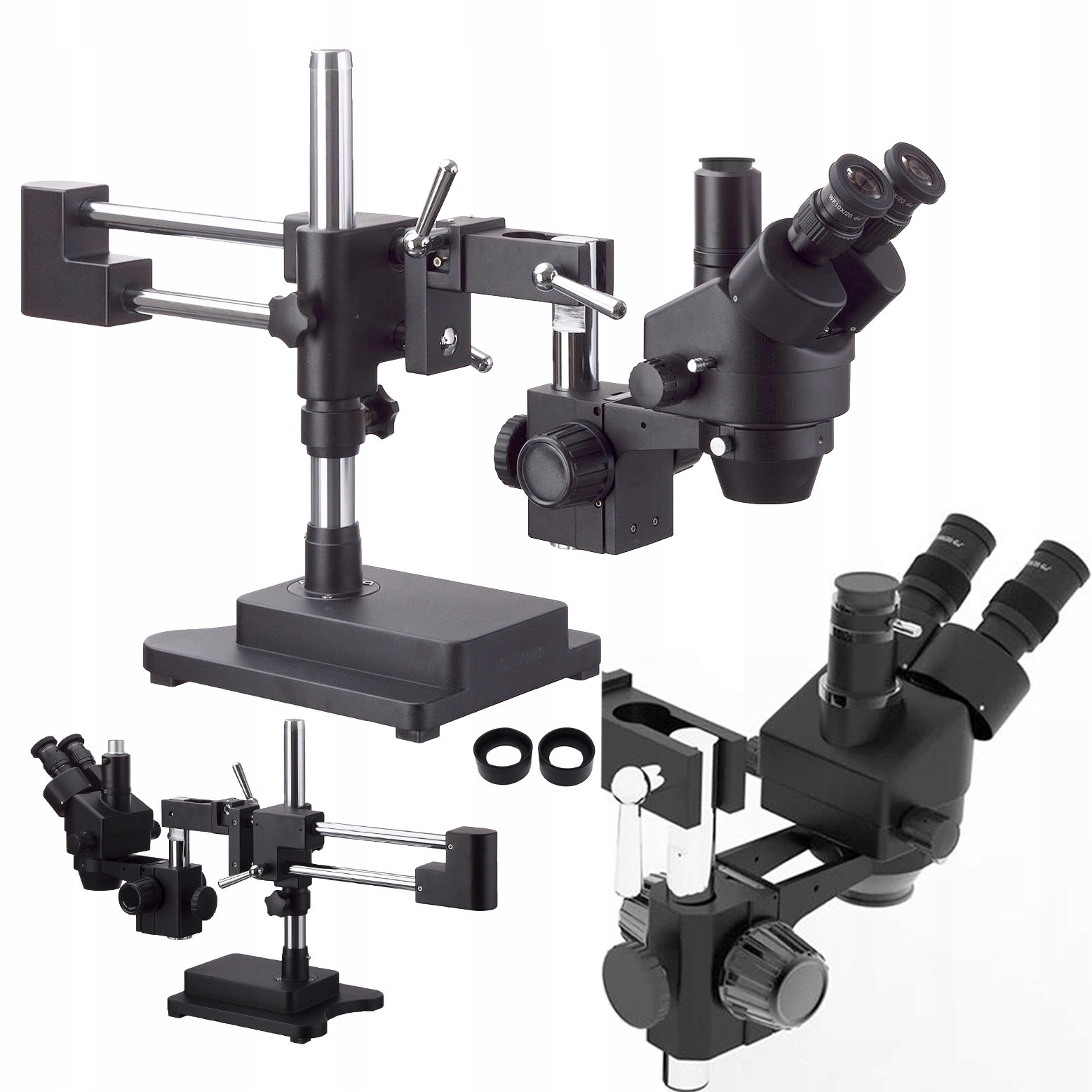 Stereoskopický Mikroskop Trinokulární Černý 10HW 7-45X Techrebal