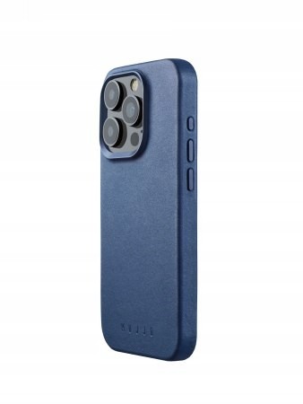 Celokožené Pouzdro Mujjo Apple iPhone 15 Pro MagSafe (Monaco blue)