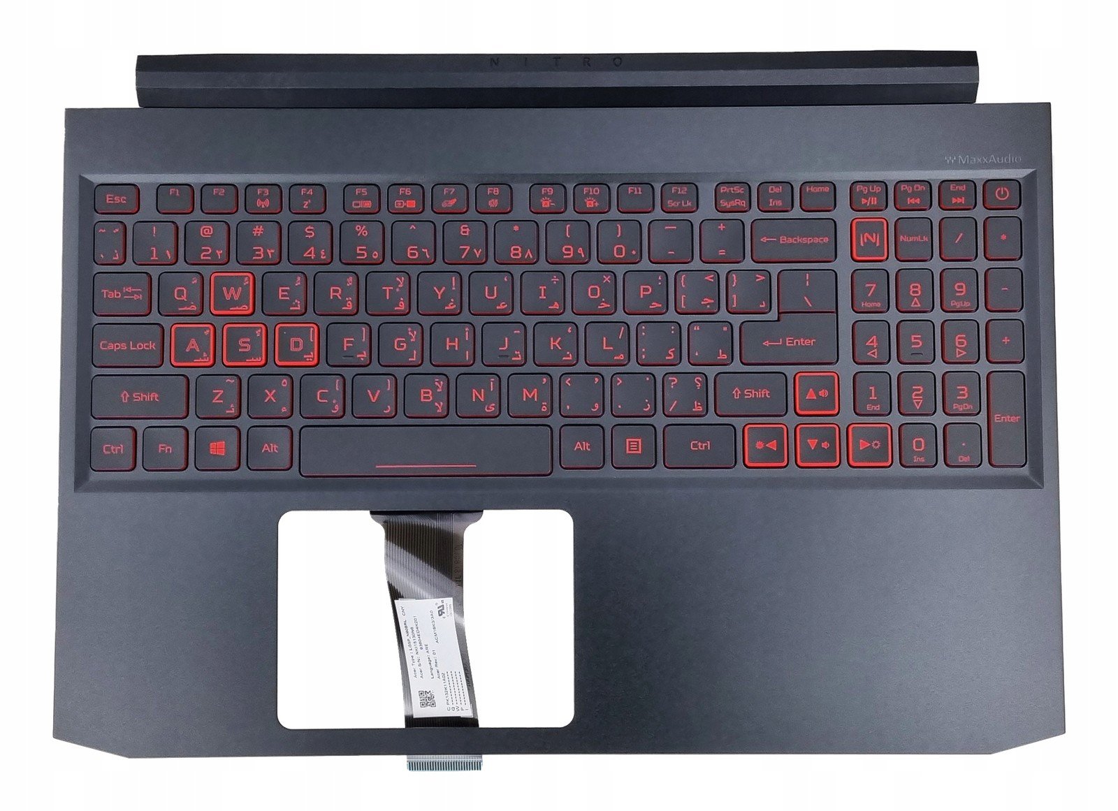 Nový Kryt Klávesnice Acer Nitro 7 AN715-51 GTX1660 Arabská