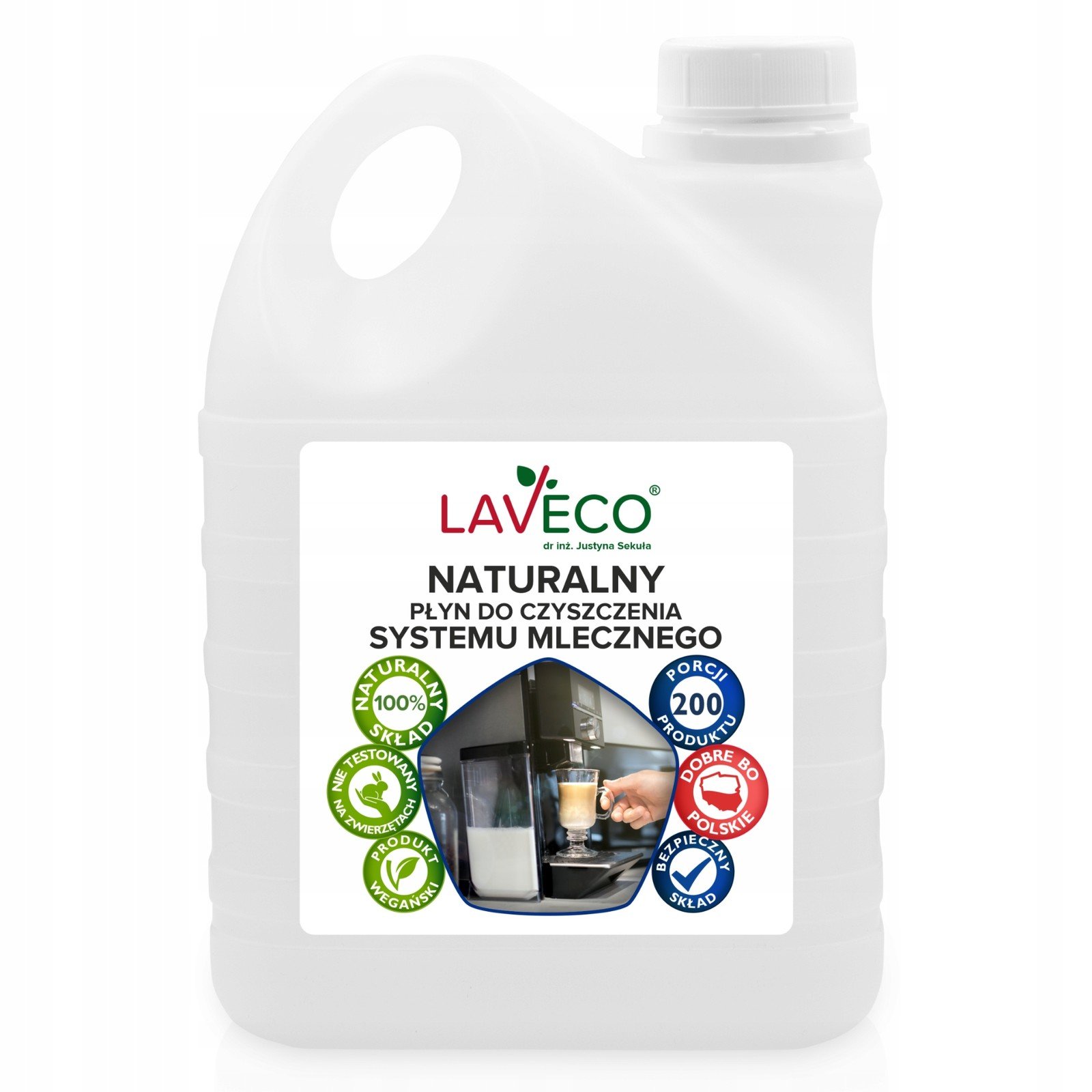 Přírodní čisticí prostředek na mléčný systém 2 l Laveco