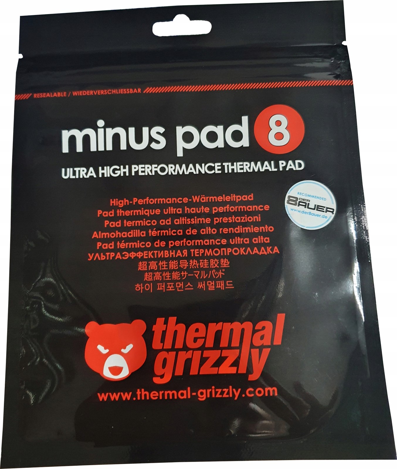 Thermal Grizzly Minus Pad 8 100x100x1,5mm thermopad, termopad