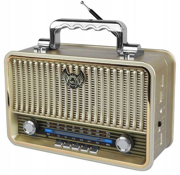 Stylové dřevěné rádio Retro Kemai MD-1908BT Usb