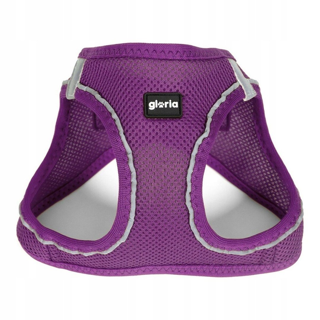 Postroj pro psa Gloria Air Mesh Trek Star Ajustable Fialová L (33,4-35 cm)