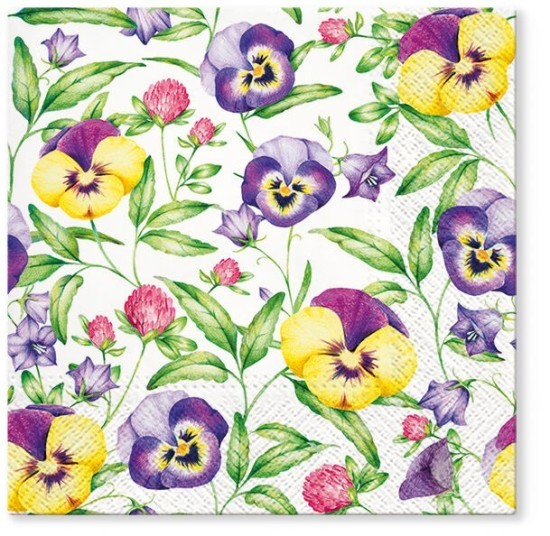 PAW Ubrousky TeTe L - Beautiful Pansies - TL703100