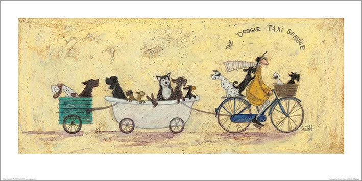 PYRAMID Umělecký tisk Sam Toft - The Doggie Taxi Service, (100 x 50 cm)