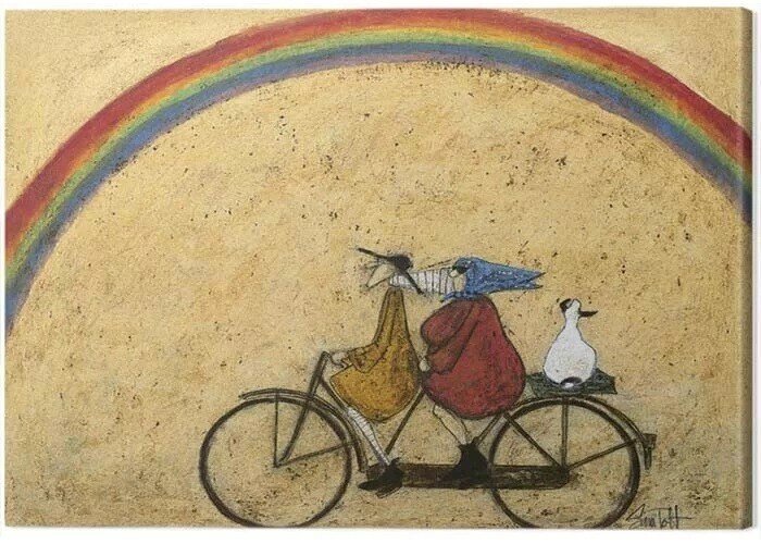 PYRAMID Obraz na plátně Sam Toft - Somewhere under a Rainbow, (50 x 40 cm)