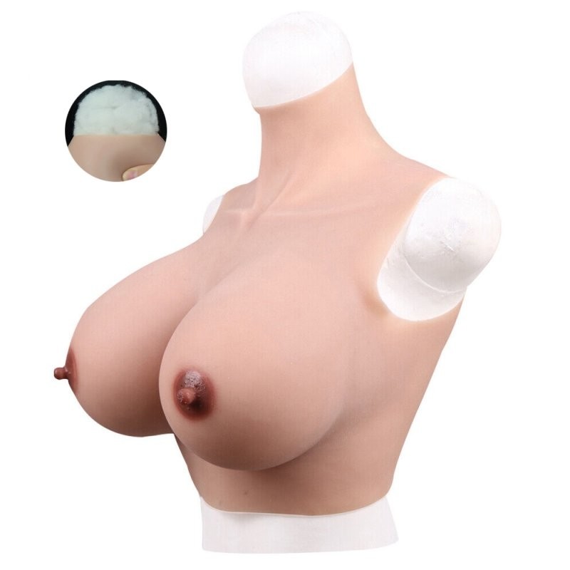 Silikonová prsa B (vatová výplň)