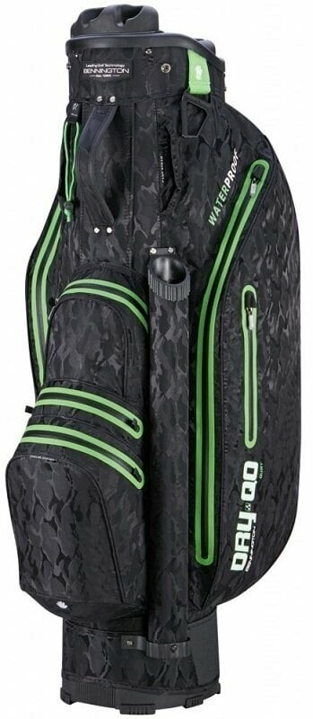 Bennington Dry QO 9 Water Resistant Black Camo/Lime Cart Bag