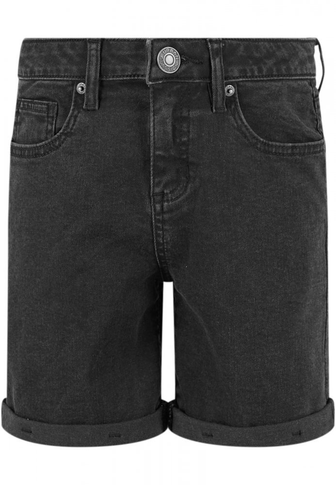 Girls Organic Stretch Denim 5 Pocket Shorts - clearblue washed 110/116