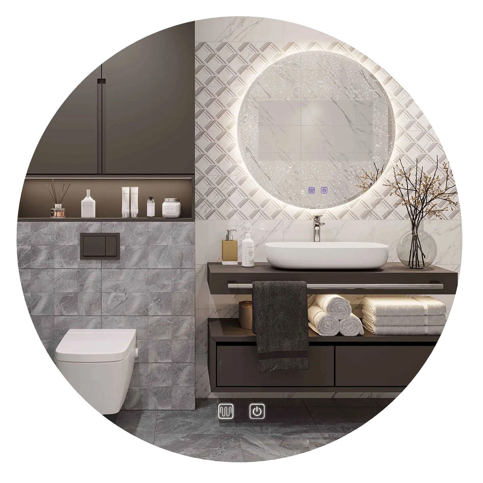 Zrcadlo LED 60cm HZJ060