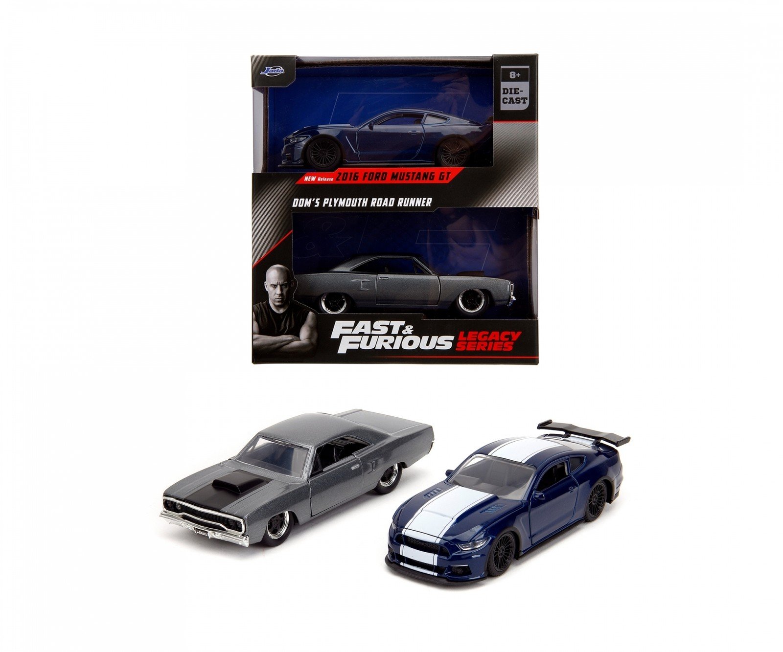 Jada Toys | Fast and Furious - Diecast Model 1/32 2016 Ford Mustang GT a Doms Plymouth Road Runner
