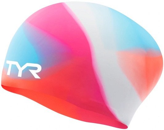 Tyr Tie Dye Long Hair Silicone Cap Junior Modro/růžová