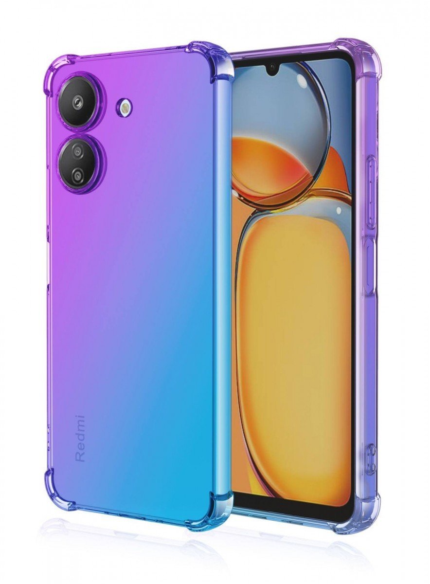 Kryt TopQ Xiaomi Redmi 13C Shock duhový fialovo-modrý 117575