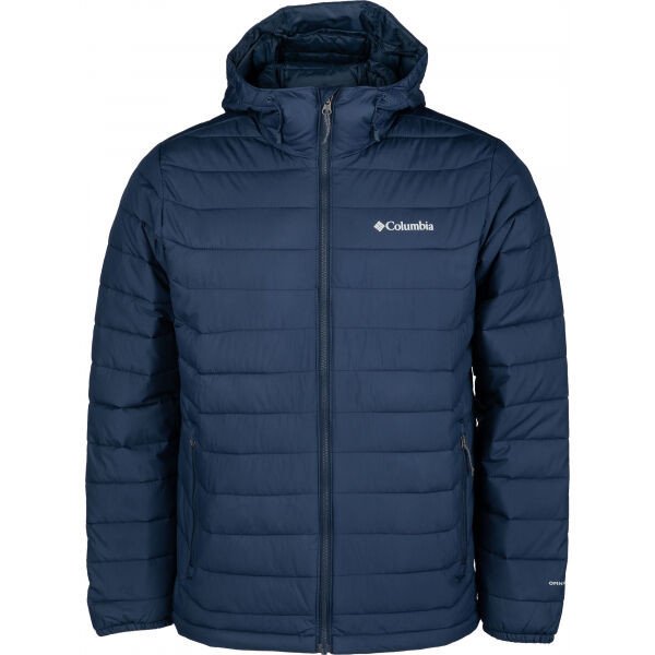 Columbia POWDER LITE HOODED JACKET Pánská bunda, tmavě modrá, veľkosť L