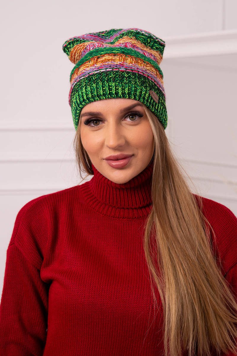 Kesi Dámská čepice Patrycja fialová+zelená neonová Univerzální