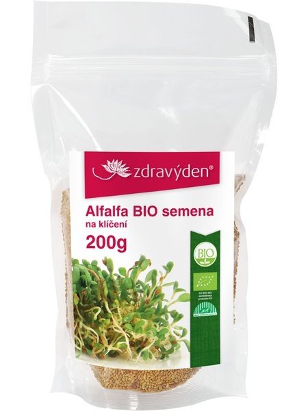 ZdravýDen Bio alfalfa semena na klíčení 200 g