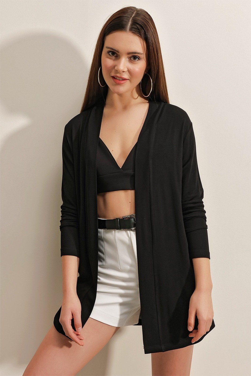 Bigdart 5887 Seasonal Thin Cardigan - Black