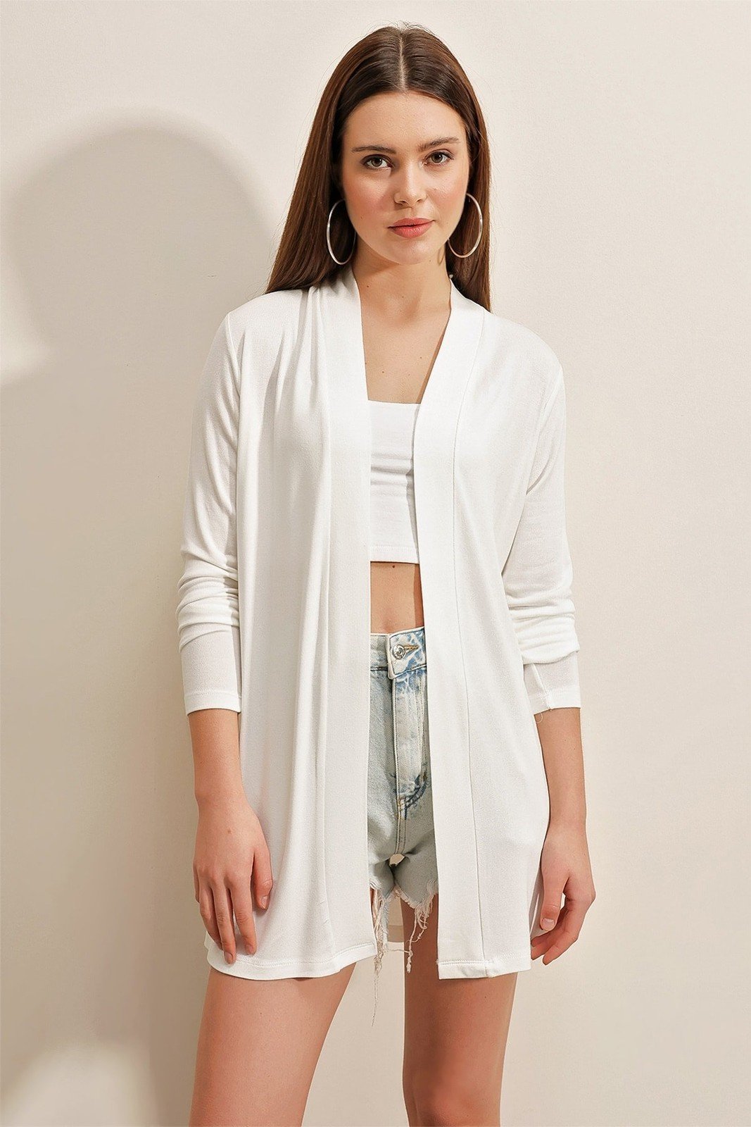 Bigdart 5887 Fine Cardigan - White