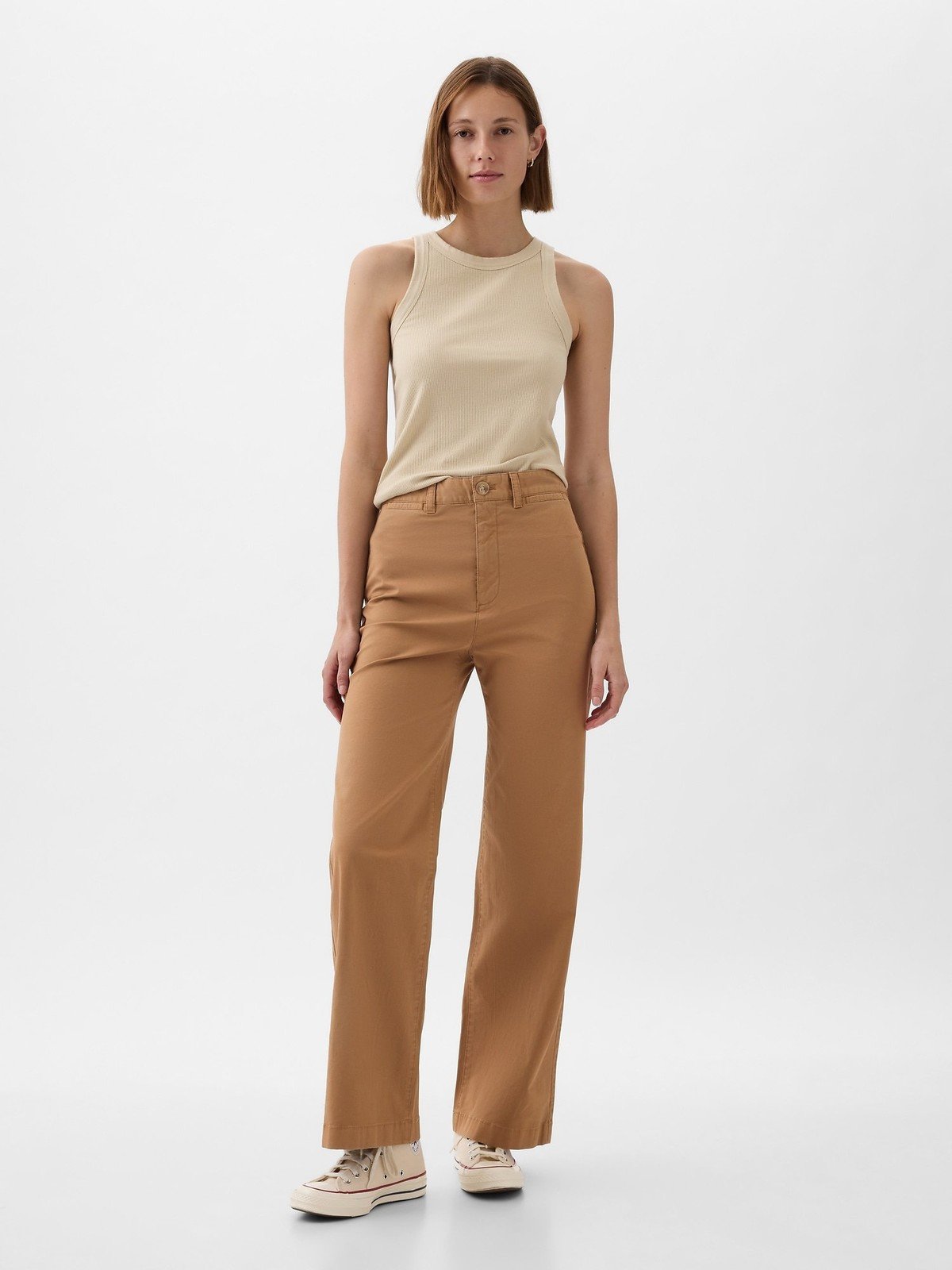 GAP Kalhoty high stride wide leg - Dámské