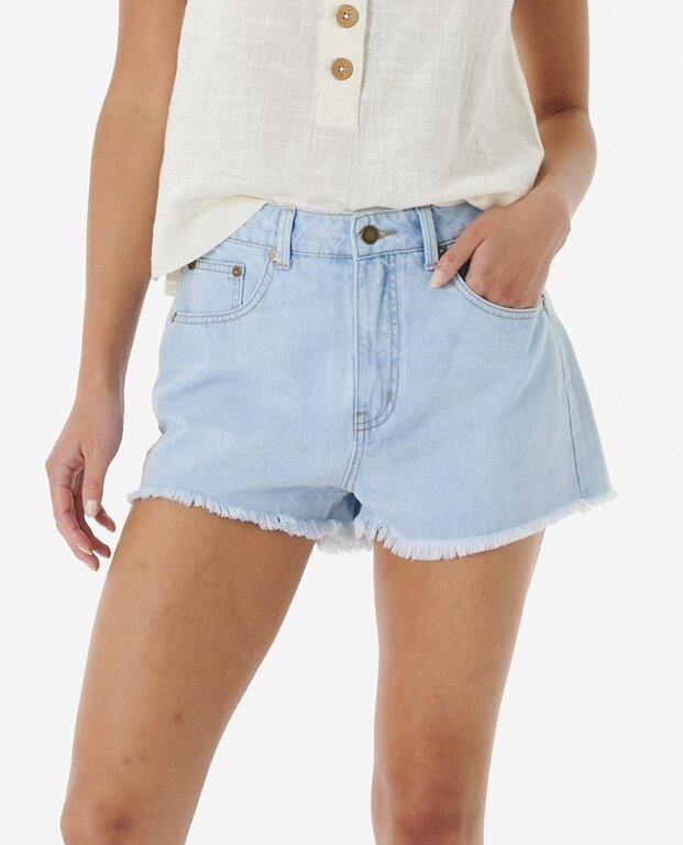 šortky Rip Curl AMY HIGH WAIST SHORT Light Blue