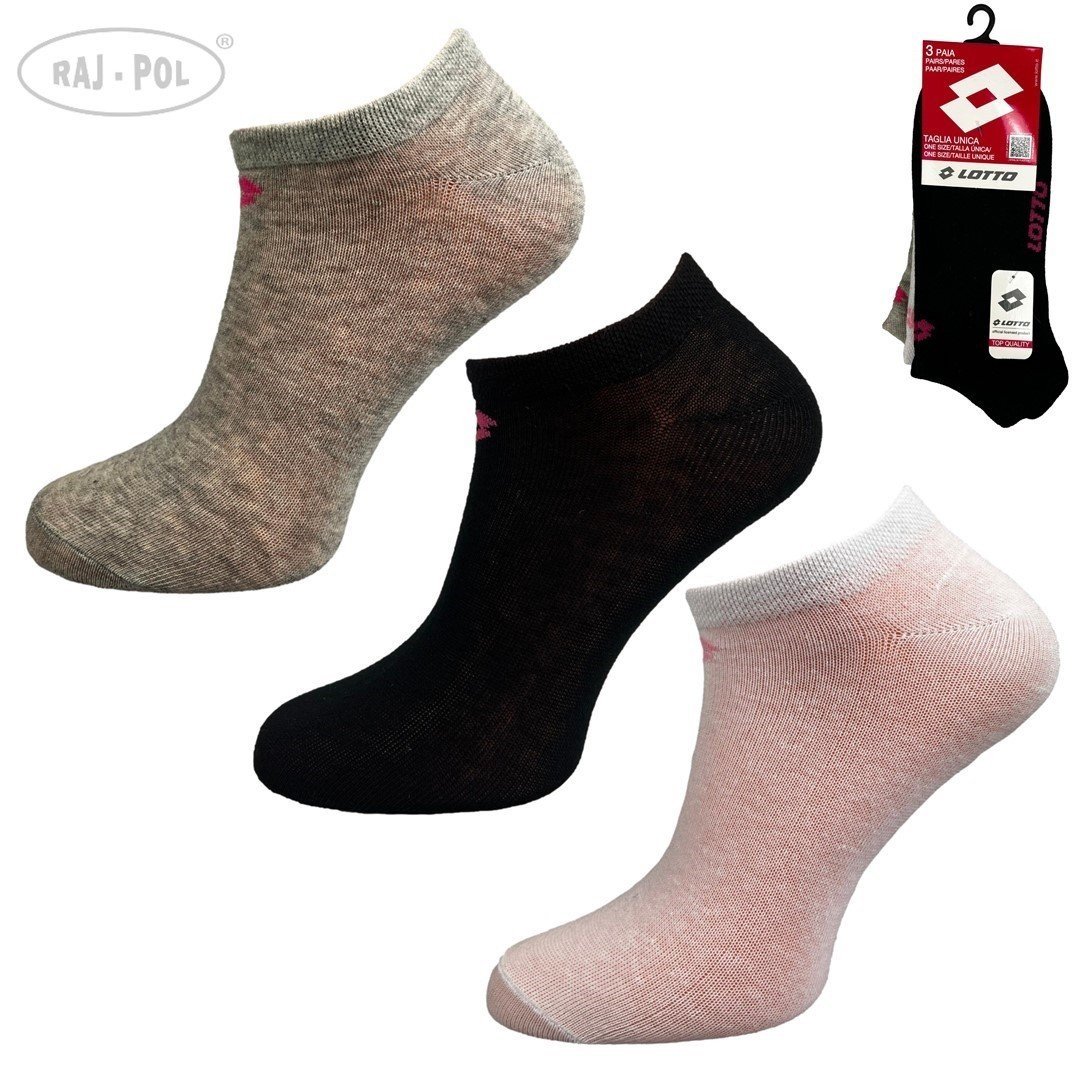 Raj-Pol Woman's 3Pack Socks Lotto Mix